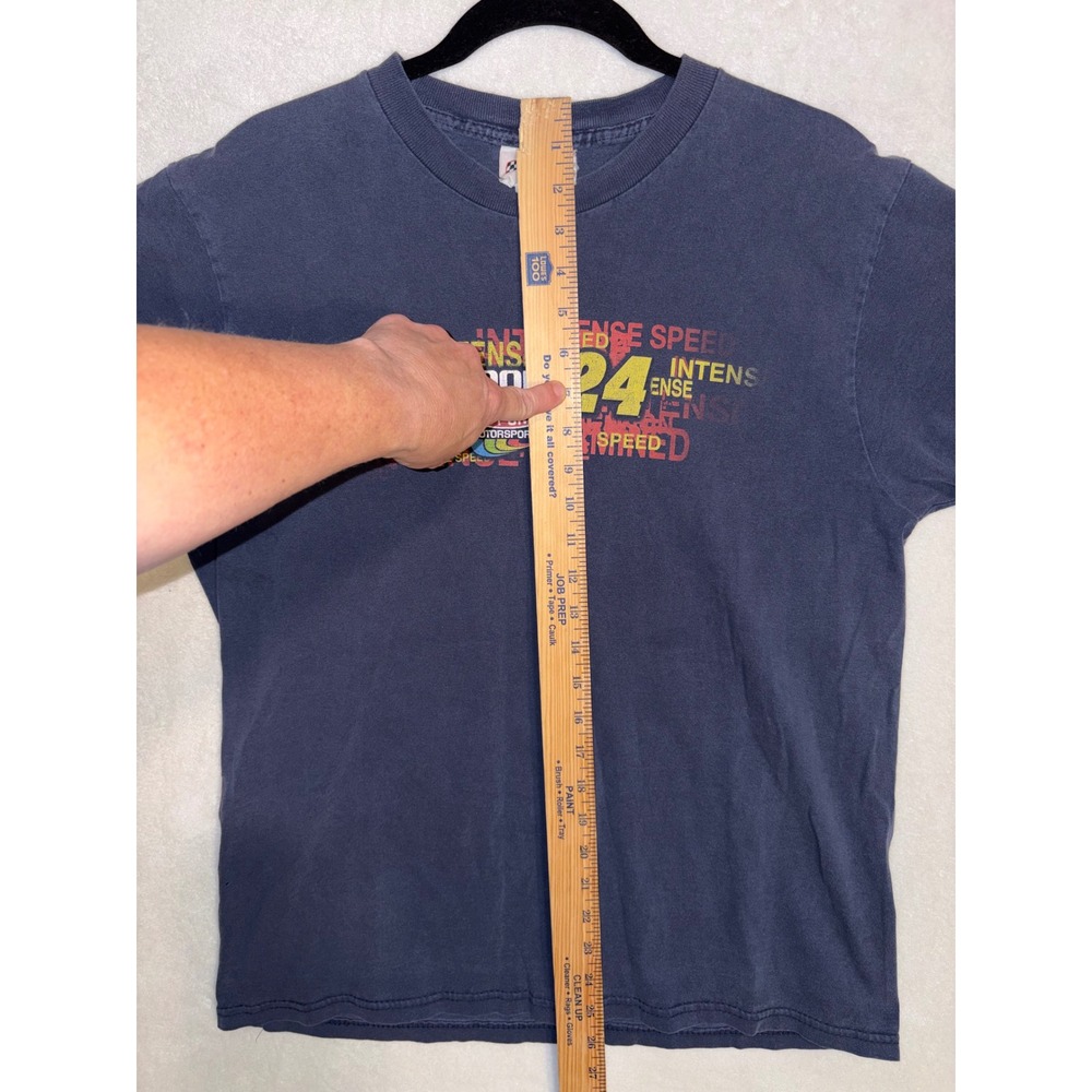 Jeff Gordon NASCAR vintage 90s Winners Circle 24 T-Shirt Navy Blue DuPont size L - Picture 5 of 8